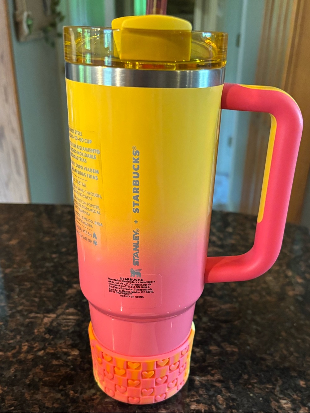 NWT Stanley Starbucks Mexico Sunrise 30 oz. Includes boot.